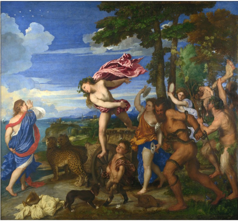 Bacchus and Ariadne – Titian - הציור נמצא בבעלות מוזיאון הגלריה הלאומית של לונדון.